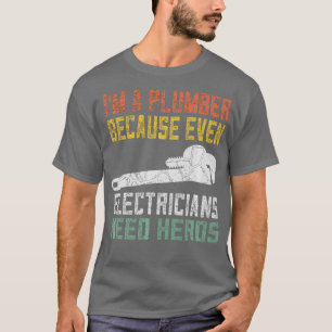 Mens Funny Plumber Gifts For Men Retro Plumbing T-Shirt