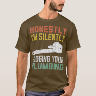 Mens Funny Plumber Gifts For Men Retro Plumbing T-Shirt