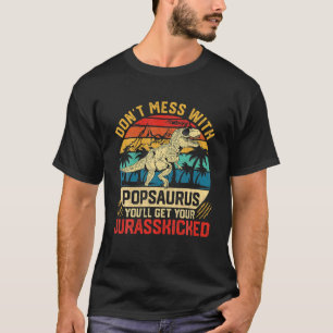 Mens Funny Pop Dinosaurs Lover Dad Father's Day Ch T-Shirt