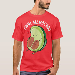 Mens Funny Pregnant Mom Mamacado Twin Pregnancy An T-Shirt