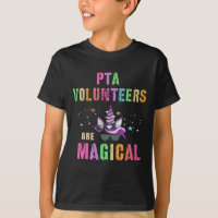 Mens funny pta volunteers are magic unicorn school