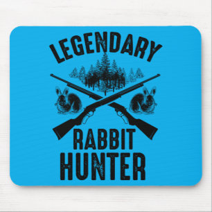 Mens Funny Rabbit Hunting Gift Cute Proud Mouse Mat
