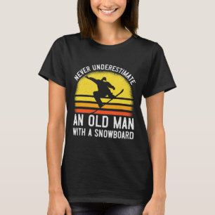 Mens Funny Snowboarding Gift For Men Retro Snowboa T-Shirt