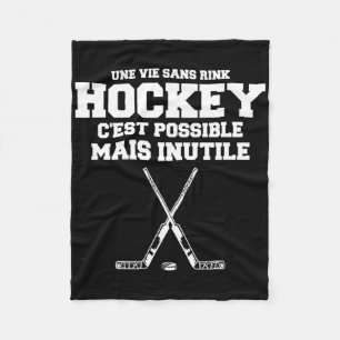 Mens Funny Sports Hockey Quote For Ice Hockey Play Fleece Blanket
