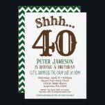 Mens Funny Surprise Party Invitation Brown Green<br><div class="desc">A funny and striking brown,  green and white surprise birthday invitation for milestone or any age birthday.  This invite is for any age including milestones: 18th 21st 30th 35th 40th 45th 50th 55th 60th 65th 70th 75th 80th 85th 90th</div>