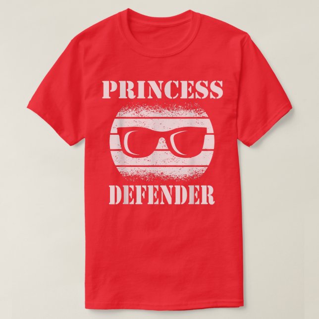 Mens Funny Tee For Fathers Day Princess Defender O (Design Front)