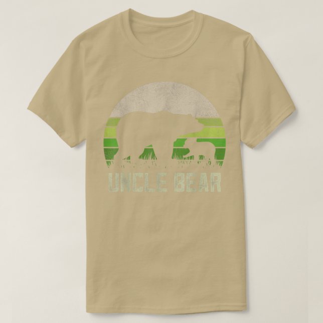 Mens Funny Uncle Bear Shirts From Niece & Nephew,  (Design Front)