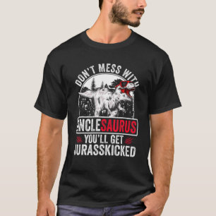 Mens Funny Uncle Dinosaurs Lover Dad Father's Day T-Shirt