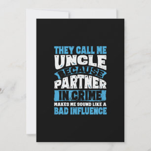 Mens Funny Uncle Gifts From Niece and Nephew Holiday Card