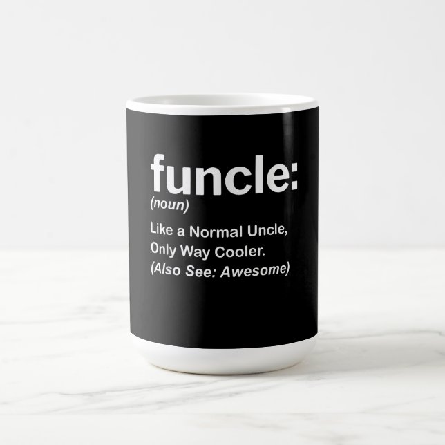 Mens Funny Uncle Shirt Mens Funcle Definition Gift Coffee Mug (Center)