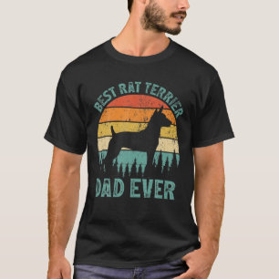 Mens Funny Vintage Best Rat Terrier Dad Ever Fathe T-Shirt