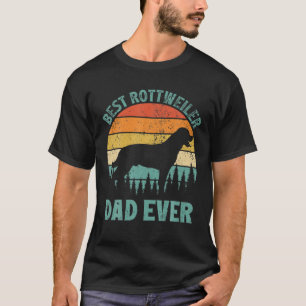 Mens Funny Vintage Best Rottweiler Dad Ever Father T-Shirt