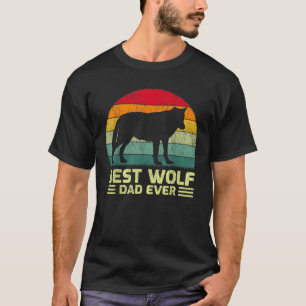 Mens Funny Vintage Best Wolf Dad Ever Father s Day T-Shirt
