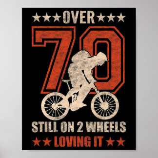 Mens Funny Vintage Mountain Biking Cyclist Bicycle Poster