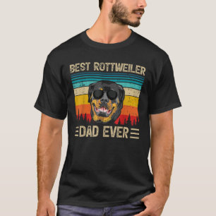 Mens Funny Vintage Retro Best Rottweiler Dad Ever T-Shirt