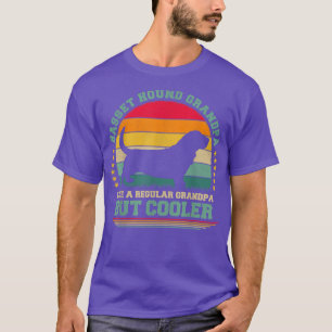 Mens Funny Vintage Retro Dog Basset Hound Grandpa T-Shirt