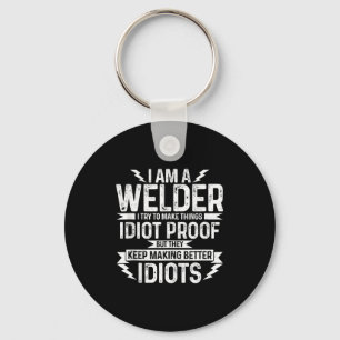 Mens Funny Welder & Apparel Tank Top Key Ring