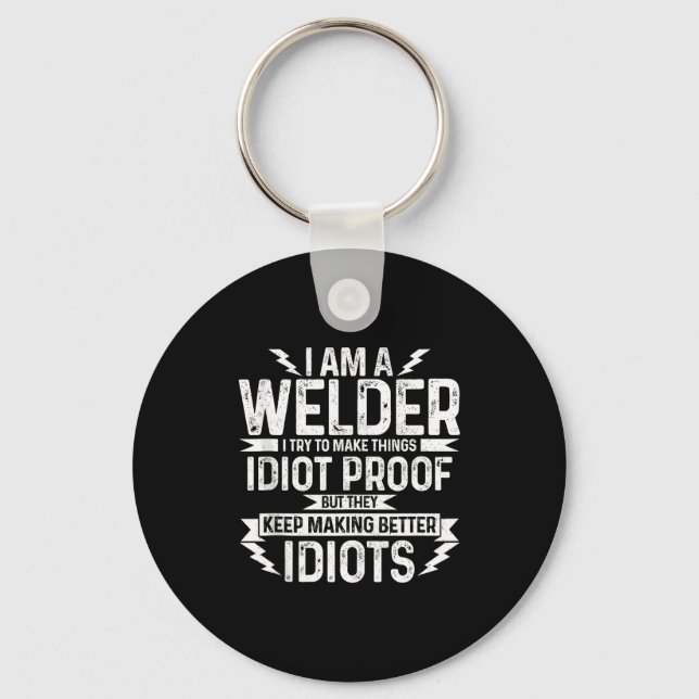 Mens Funny Welder &amp; Apparel Tank Top  Key Ring (Front)