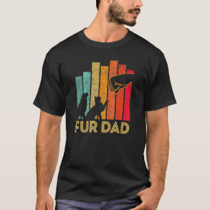 Mens Fur Dad Vintage Dog and Cat Owner Father s Da T-Shirt