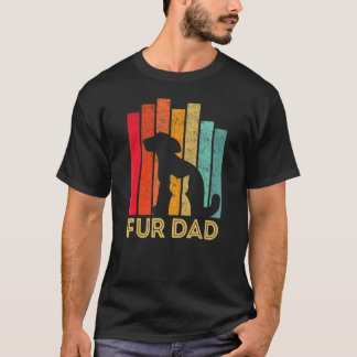 Mens Fur Dad Vintage Dog and Cat Owner Father s Da T-Shirt