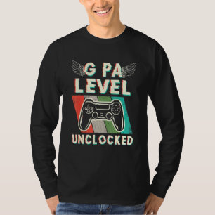 Mens G Pa Level Unlocked Levelled Up To G Pa Fathe T-Shirt