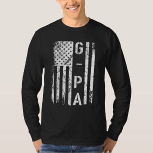 Mens G Pa  Vintage Us American Flag  For Dad Papa T-Shirt