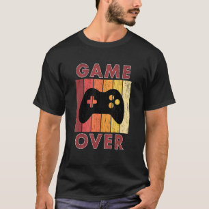 Mens Game Over Vintage Groom Bachelor Party T-Shirt