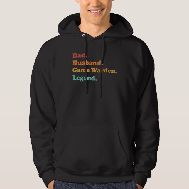 Mens Game Warden or Wildlife Officer for Dad Husba Hoodie (Front)