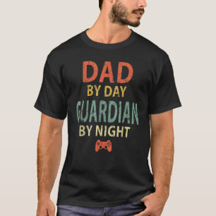 Mens Gamer Dad Dad By Day Guardian By Night Gamin T-Shirt