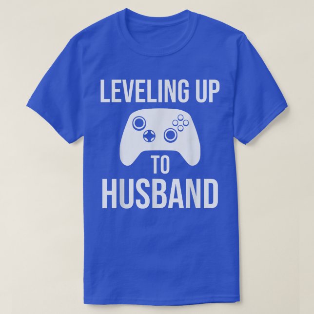 Mens Gamer Engagement Groom Fiance Wedding Levelin T-Shirt (Design Front)