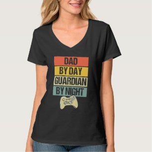 Mens Gaming Controller Dad By Day Guardian By Nigh T-Shirt