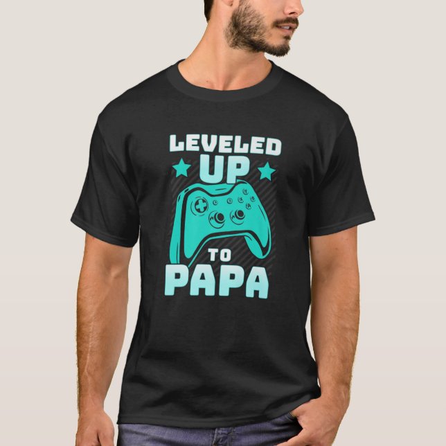 Mens Gaming Dad - Levelled Up To Dad - For The Fre T-Shirt (Front)