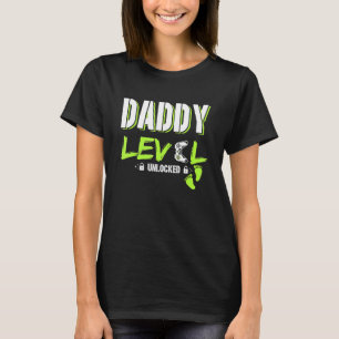 Mens Gaming Daddy Level Unlocked Gamer Levelled Up T-Shirt