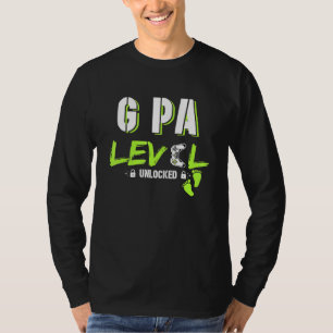 Mens Gaming G Pa Level Unlocked Gamer Levelled Up T-Shirt