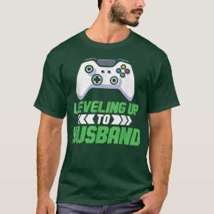 Mens Gaming GamerEngagementLeveling Up To Husband T-Shirt