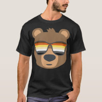 Mens Gay Bear Wearing Bear Pride LGBTQ Flag Sungla