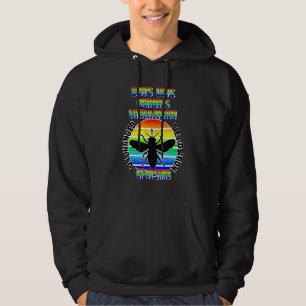 Mens Gay Boys Sting Beekeeper Rainbow Bee Pride LG Hoodie