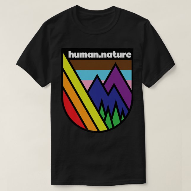 Mens Gay Hiking shirt - LGBTQ+ Queer Pride with Mo (Design Front)