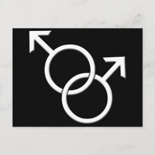 Men's Gay Pride Postcards Same-Sex Love Cards