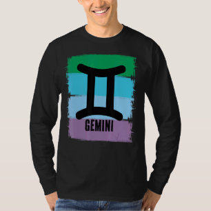 Mens Gemini Zodiac May Birthday June Born Symbol A T-Shirt
