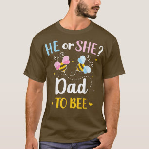 Mens Gender reveal he or she dad matching family b T-Shirt