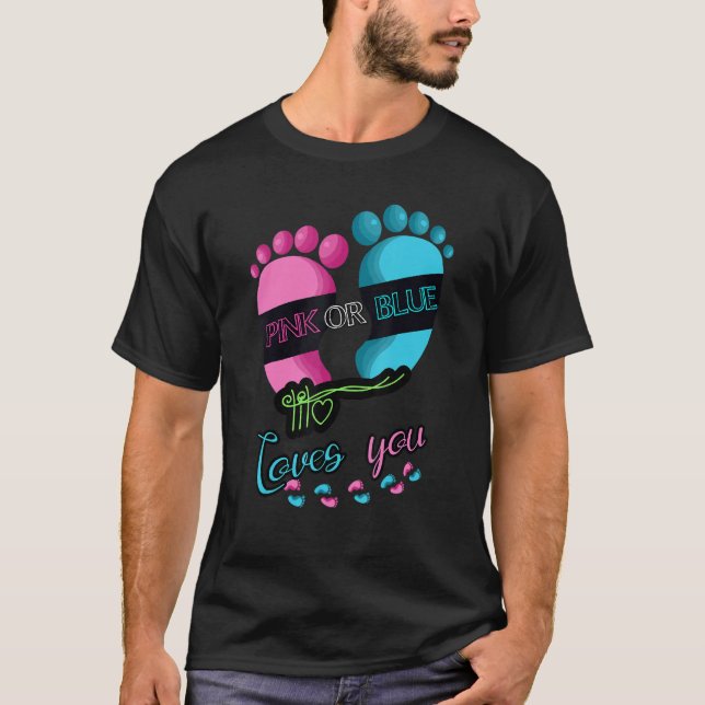Mens Gender Reveal Party Team Baby Shower Pinkness T-Shirt (Front)