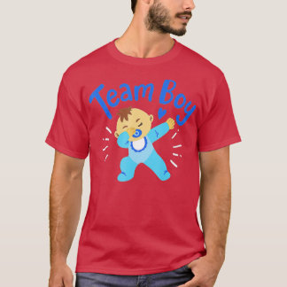 Mens Gender Reveal Party Team Boy  T-Shirt