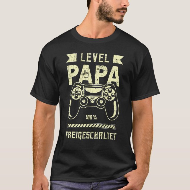 Mens German Fresh dad Level dad Game controller 1 T-Shirt (Front)