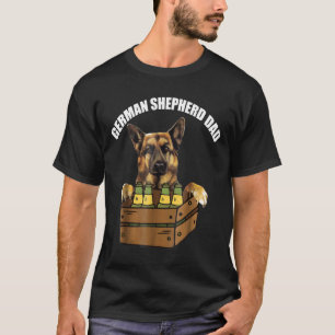 Mens German Shepherd Dad  Beer Drinking Dog Dad T-Shirt