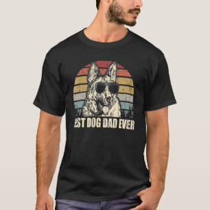 Mens German Shepherd Dad Best Dog Dad Ever Vintag T-Shirt