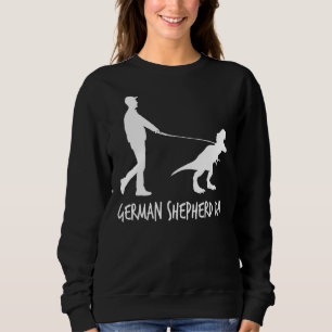 Mens German Shepherd Dad Dinosaur Gsd Owners Fath Sweatshirt