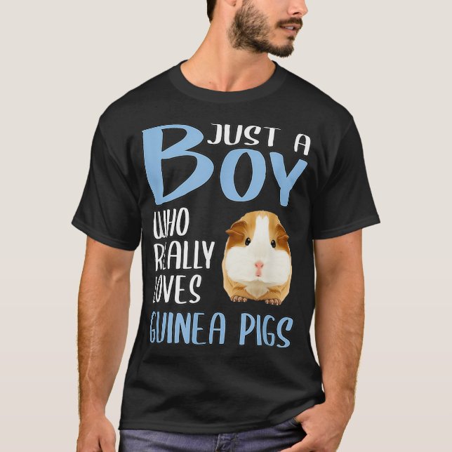 Mens Gift Cavy Just A Boy Who Really Loves Guinea  T-Shirt (Front)