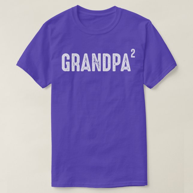 Mens Gift For Grandpa Of Two Grandchildren Grandpa T-Shirt (Design Front)