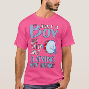 Mens Gift Just A Boy Who Really Loves Playing Bass T-Shirt
